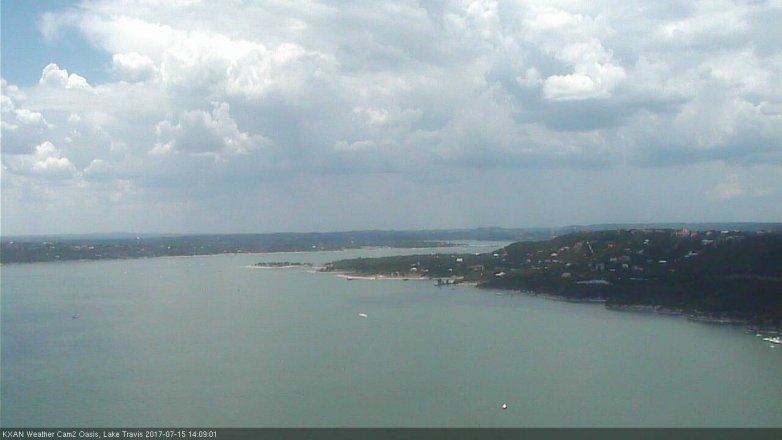 Lake Travis webcam, July 15, 2017 1:15 PM CT