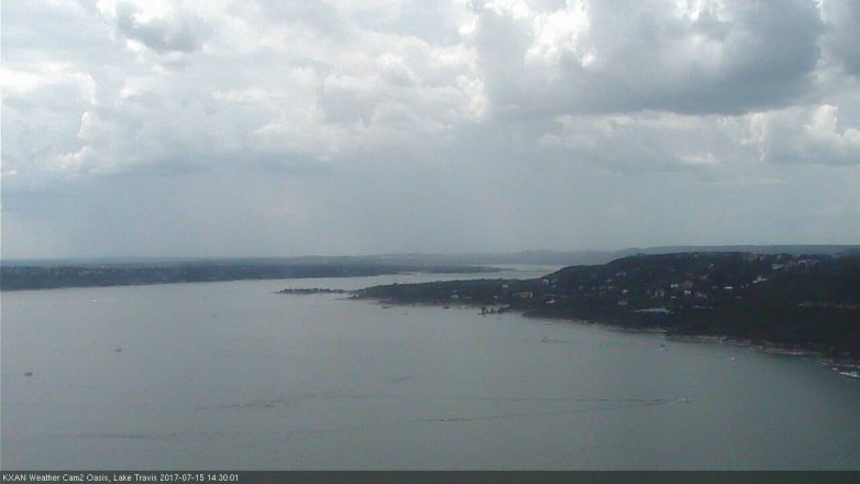 Lake Travis webcam, July 15, 2017 1:40 PM CT