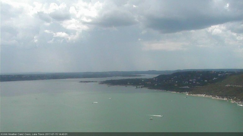 Lake Travis webcam, July 15, 2017 2:05 PM CT