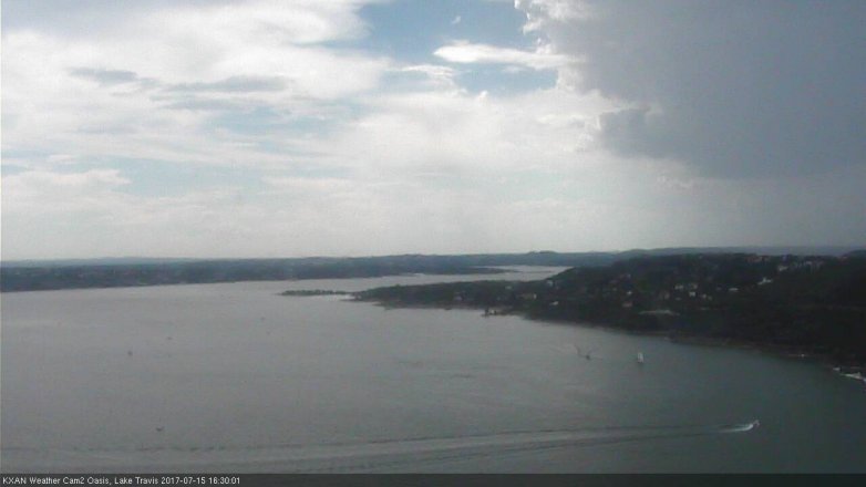 Lake Travis webcam, July 15, 2017 3:50 PM CT