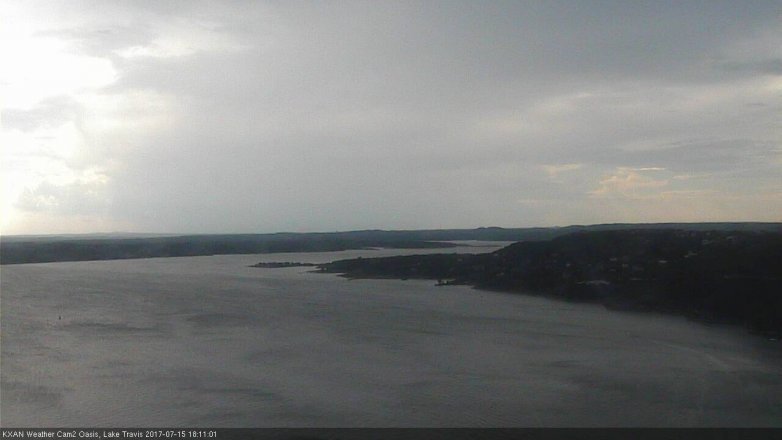 Lake Travis webcam, July 15, 2017 5:20 PM CT