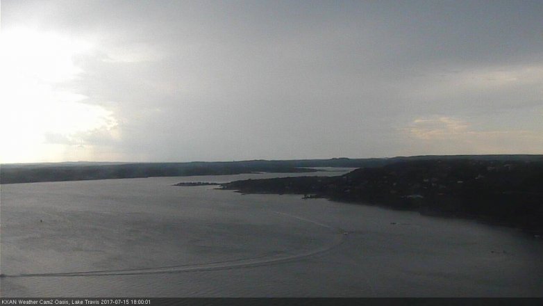Lake Travis webcam, July 15, 2017 5:25 PM CT