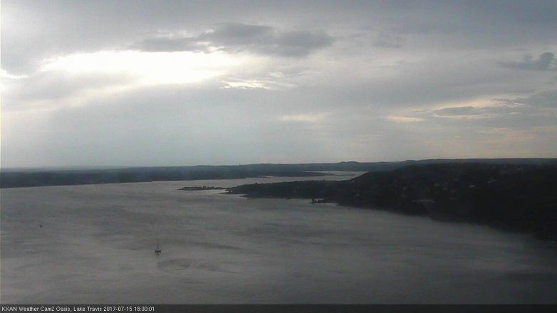 Lake Travis webcam, July 15, 2017 5:35 PM CT