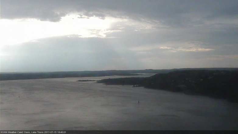 Lake Travis webcam, July 15, 2017 5:50 PM CT