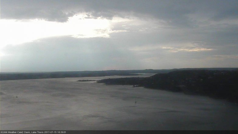 Lake Travis webcam, July 15, 2017 6:05 PM CT