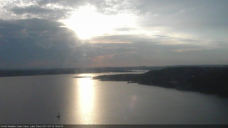 Lake Travis webcam, July 15, 2017 6:50 PM CT