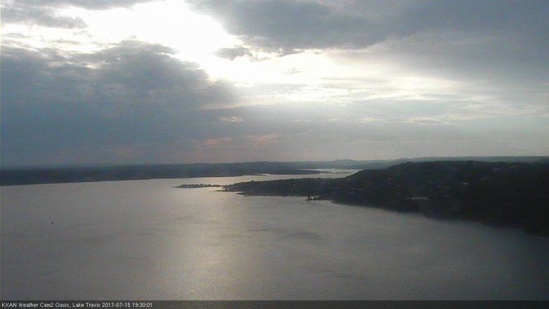 Lake Travis webcam, July 15, 2017 7:00 PM CT