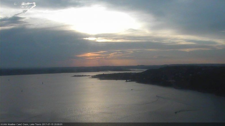 Lake Travis webcam, July 15, 2017 7:10 PM CT