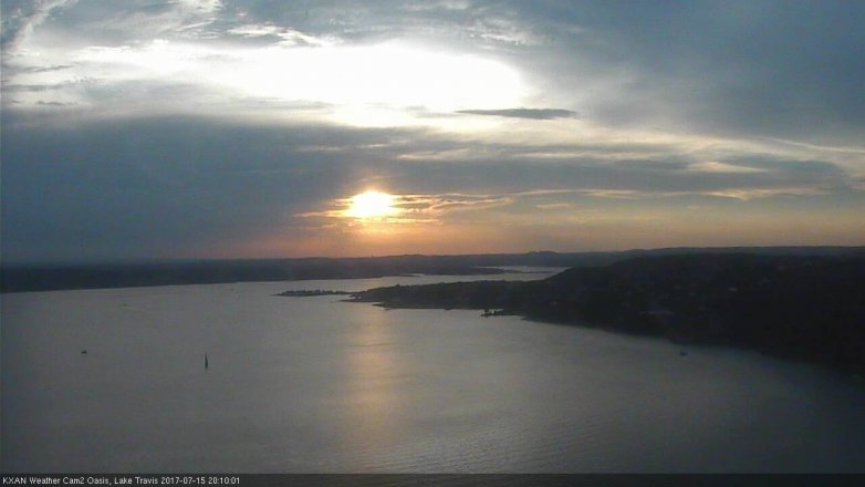 Lake Travis webcam, July 15, 2017 7:20 PM CT