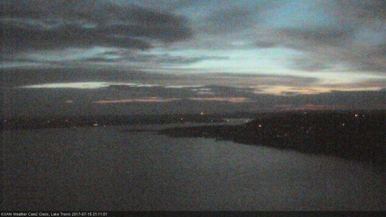 Lake Travis webcam, July 15, 2017 8:15 PM CT