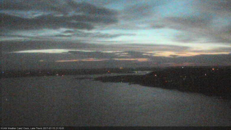 Lake Travis webcam, July 15, 2017 8:25 PM CT