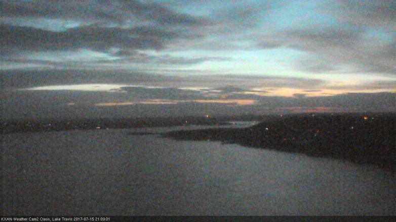Lake Travis webcam, July 15, 2017 8:35 PM CT