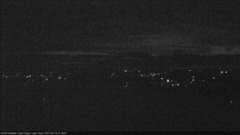 Lake Travis webcam, July 15, 2017 9:00 PM CT
