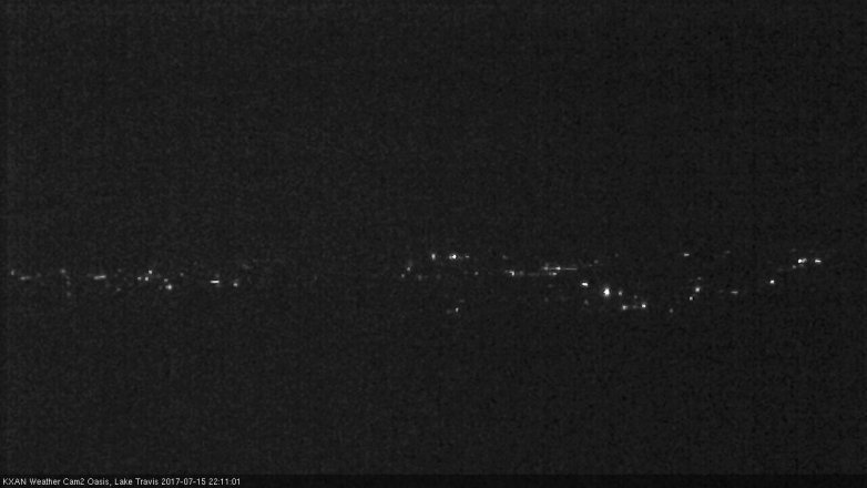 Lake Travis webcam, July 15, 2017 9:15 PM CT