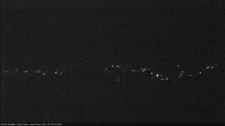 Lake Travis webcam, July 15, 2017 9:40 PM CT