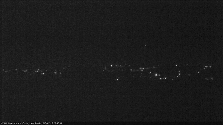 Lake Travis webcam, July 15, 2017 9:50 PM CT