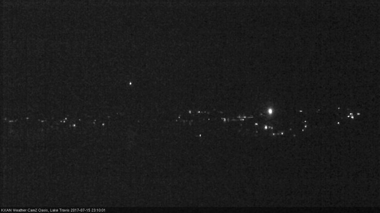 Lake Travis webcam, July 15, 2017 10:35 PM CT