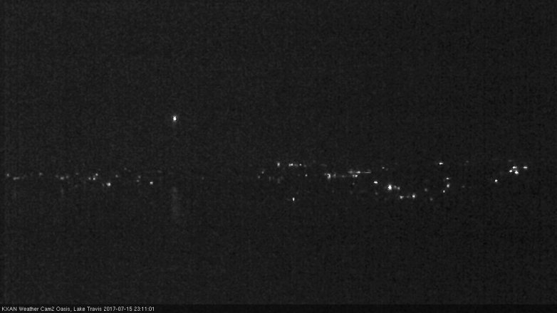 Lake Travis webcam, July 15, 2017 10:40 PM CT