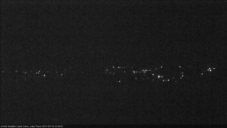 Lake Travis webcam, July 15, 2017 10:50 PM CT