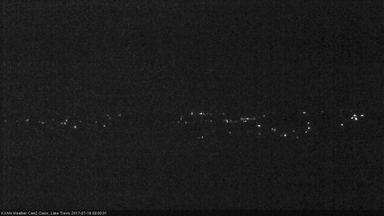 Lake Travis webcam, July 15, 2017 11:05 PM CT