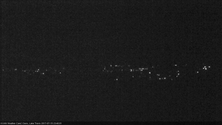 Lake Travis webcam, July 15, 2017 11:10 PM CT