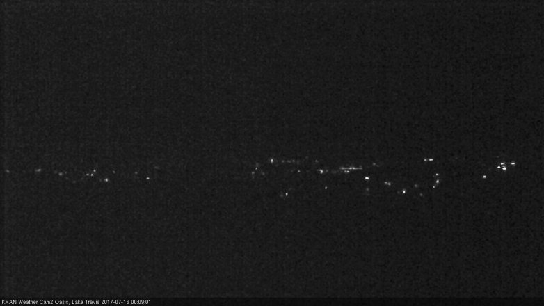 Lake Travis webcam, July 15, 2017 11:30 PM CT