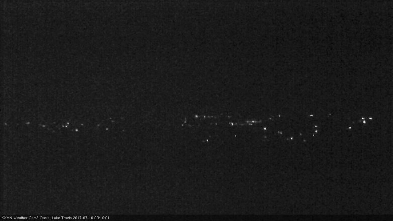 Lake Travis webcam, July 15, 2017 11:40 PM CT