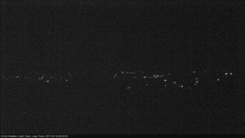 Lake Travis webcam, July 15, 2017 11:45 PM CT