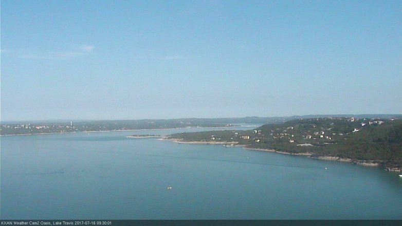 Lake Travis webcam, July 16, 2017 9:00 AM CT