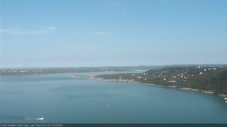 Lake Travis webcam, July 16, 2017 9:05 AM CT