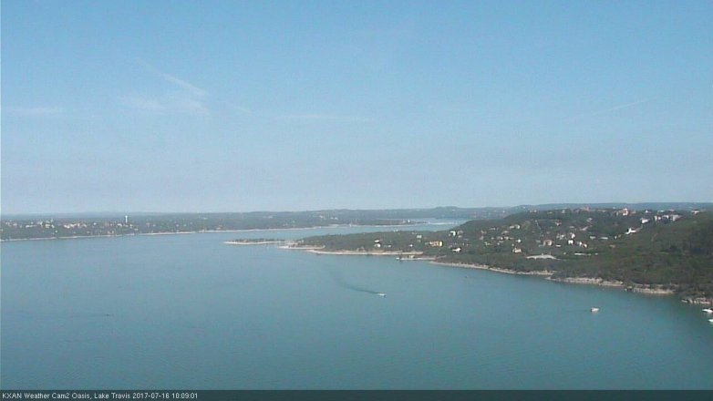 Lake Travis webcam, July 16, 2017 9:15 AM CT