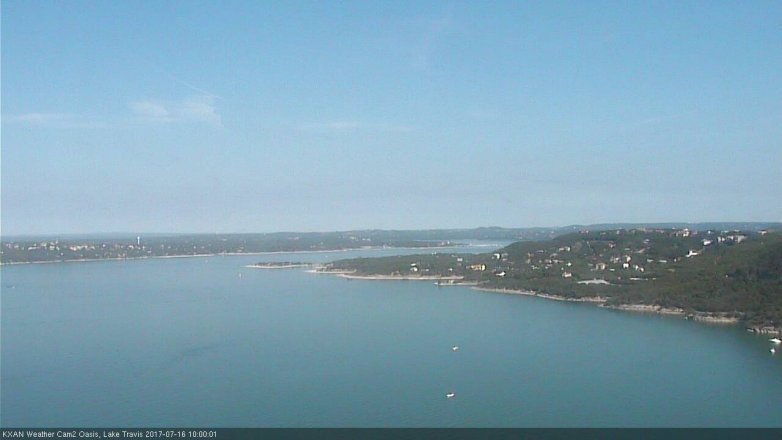 Lake Travis webcam, July 16, 2017 9:20 AM CT
