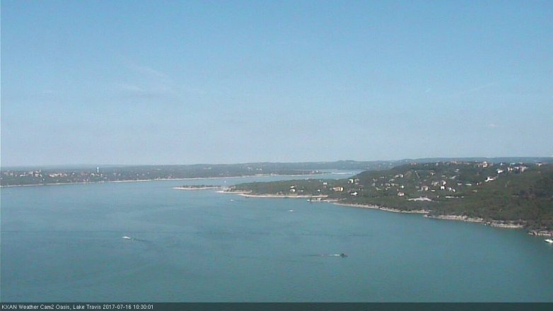 Lake Travis webcam, July 16, 2017 9:45 AM CT
