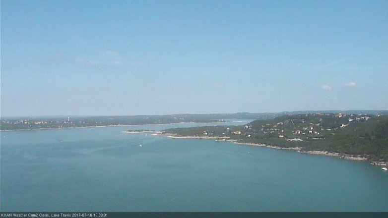 Lake Travis webcam, July 16, 2017 10:10 AM CT