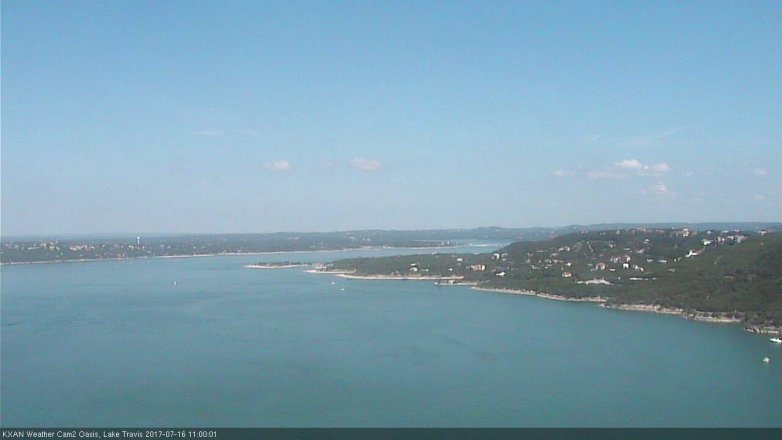 Lake Travis webcam, July 16, 2017 10:15 AM CT