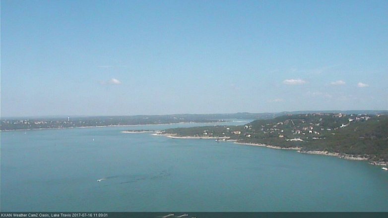 Lake Travis webcam, July 16, 2017 10:20 AM CT