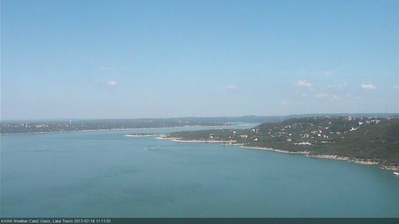 Lake Travis webcam, July 16, 2017 10:30 AM CT