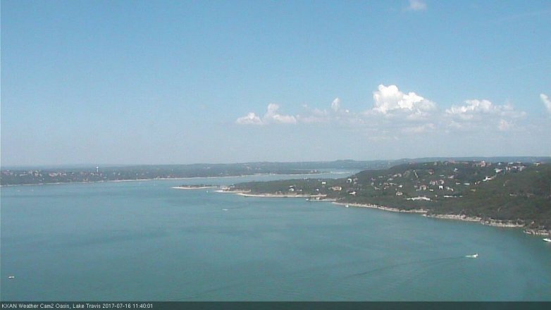 Lake Travis webcam, July 16, 2017 10:45 AM CT