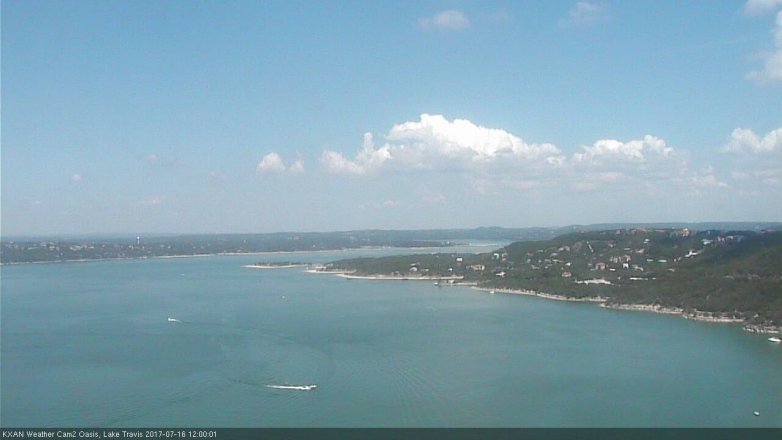 Lake Travis webcam, July 16, 2017 11:15 AM CT