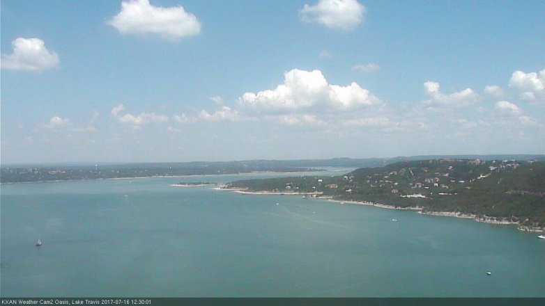 Lake Travis webcam, July 16, 2017 11:40 AM CT