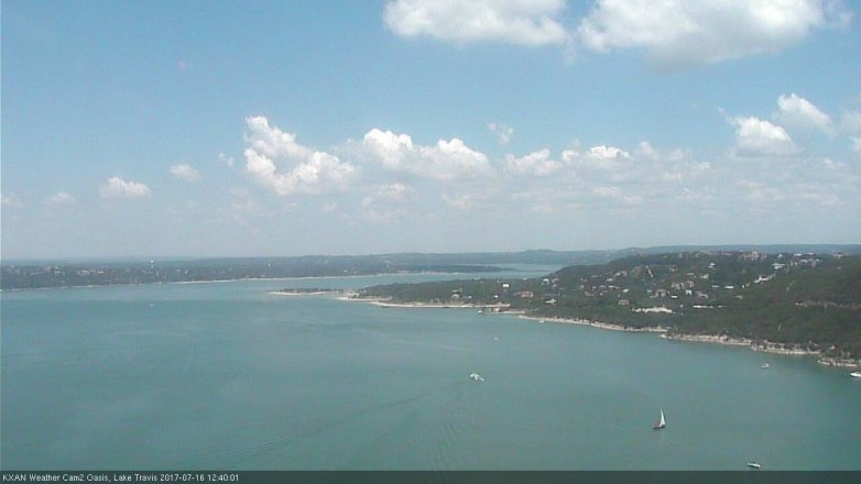 Lake Travis webcam, July 16, 2017 11:50 AM CT