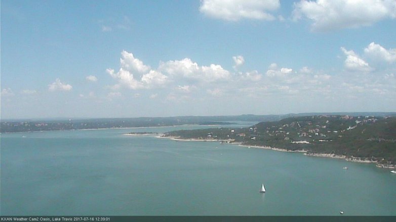 Lake Travis webcam, July 16, 2017 12:10 PM CT