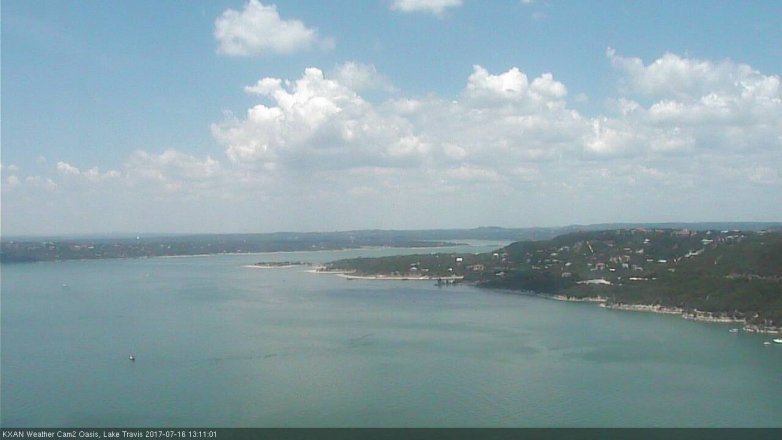 Lake Travis webcam, July 16, 2017 12:35 PM CT