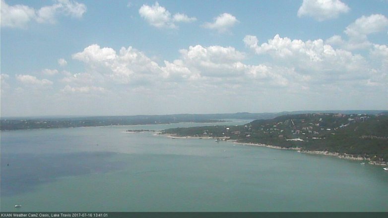 Lake Travis webcam, July 16, 2017 1:00 PM CT