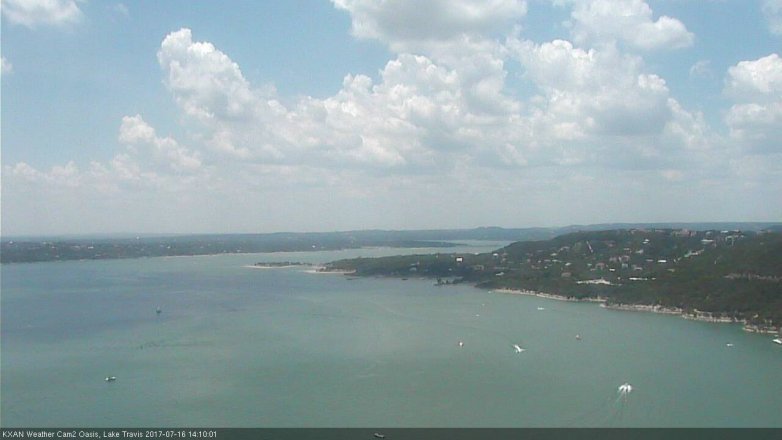 Lake Travis webcam, July 16, 2017 1:25 PM CT