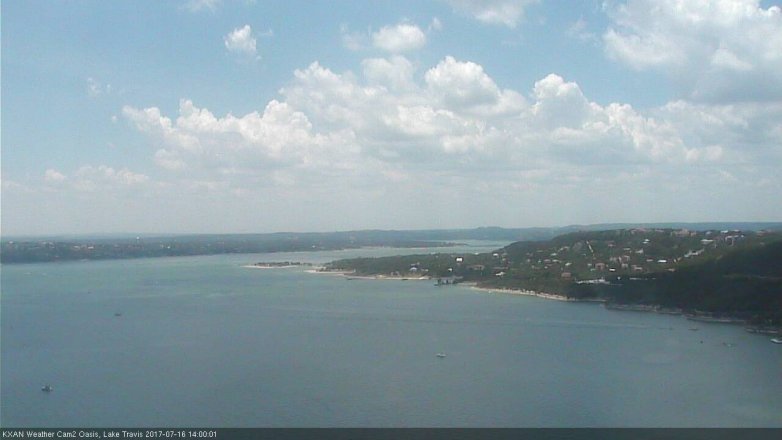 Lake Travis webcam, July 16, 2017 1:30 PM CT
