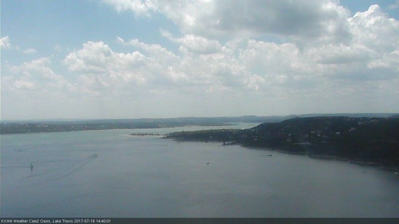 Lake Travis webcam, July 16, 2017 1:55 PM CT