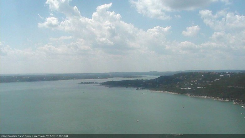 Lake Travis webcam, July 16, 2017 2:35 PM CT
