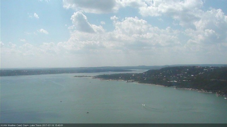 Lake Travis webcam, July 16, 2017 2:45 PM CT