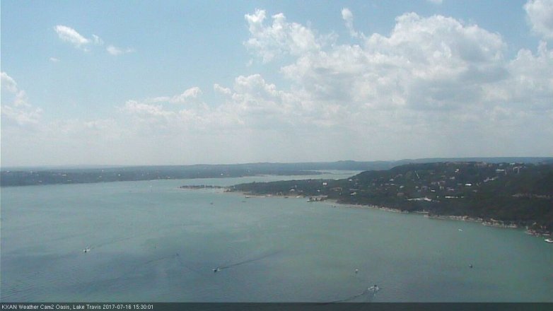 Lake Travis webcam, July 16, 2017 2:55 PM CT